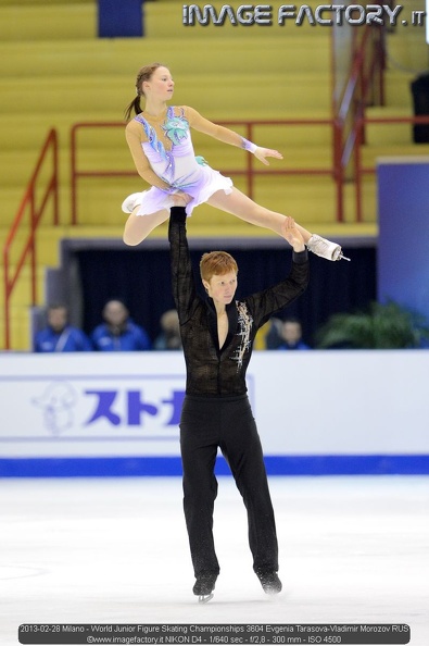 2013-02-28 Milano - World Junior Figure Skating Championships 3604 Evgenia Tarasova-Vladimir Morozov RUS.jpg